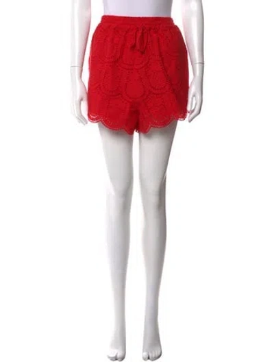 Pre-owned Farm Rio Lace Pattern Mini Shorts In Multi