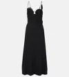Farm Rio Lace-embellished Slip Dress In Black