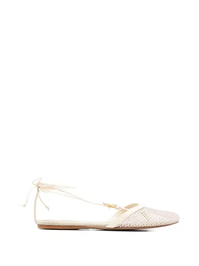 Farm Rio Lace-up Starfish-detail Sandals In White