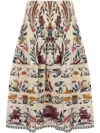 Farm Rio Multicoloured Print Midi Skirt In Multicolor