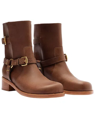Farm Rio Leather Boot In Burgundy