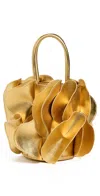 Farm Rio Leather Tote Bag In Gold