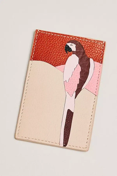 Farm Rio Leather Icon Card Holder In Orange