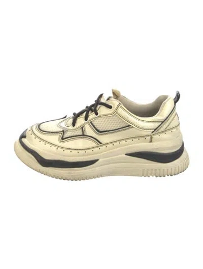 Pre-owned Farm Rio Leather Sneakers In Multi