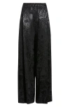 Farm Rio Leopard Jacquard Pants In Black