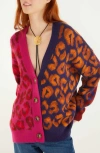 Farm Rio Leopard Spot Cardigan In Multi