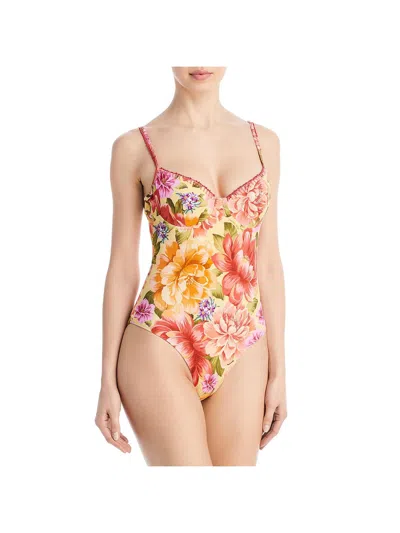 Farm Rio Lia Womens Printed Polyester One-piece Swimsuit In Multi