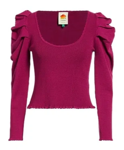 Farm Rio Light And Elastic Knitted Sweater In Purple