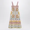 Farm Rio Linen-blend Dress With Nautical Print In Multi