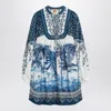 Shop Farm Rio Linen-blend Dress With Palm Print