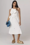 Farm Rio Garden Sleeveless Midi Dress In White