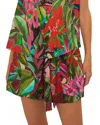 Farm Rio Linen-blend Shorts In Multi