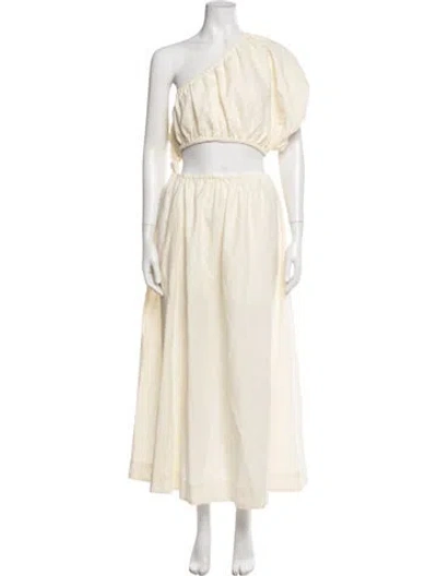 Pre-owned Farm Rio Linen Long Dress In Neutral