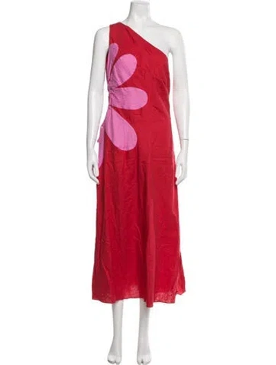 Pre-owned Farm Rio Linen Long Dress W/ Tags In Multi