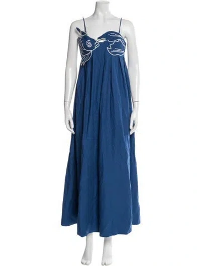 Pre-owned Farm Rio Linen Long Dress W/ Tags In Orange