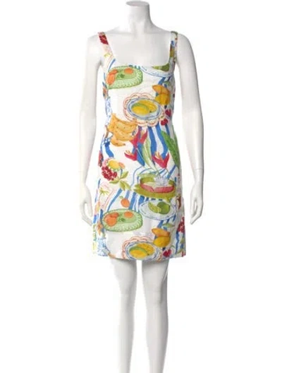 Pre-owned Farm Rio Linen Mini Dress In Green