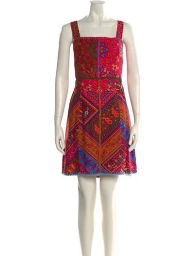 Pre-owned Farm Rio Linen Mini Dress In Multi