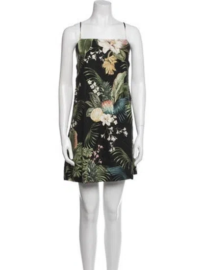 Pre-owned Farm Rio Linen Mini Dress In Multi