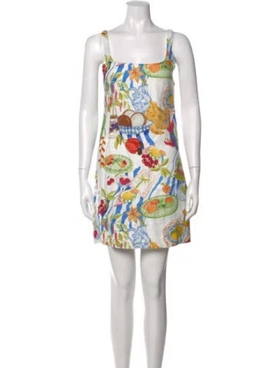 Pre-owned Farm Rio Linen Mini Dress In Multi