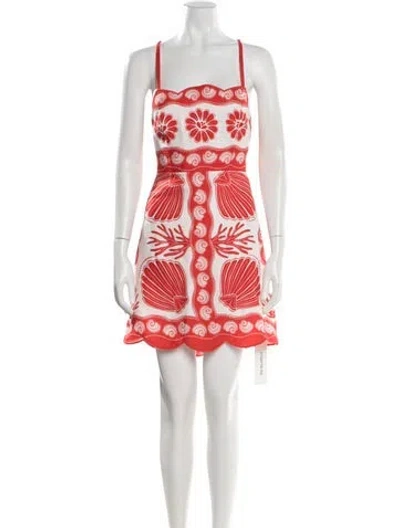 Pre-owned Farm Rio Linen Mini Dress In Multi