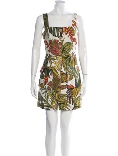 Pre-owned Farm Rio Linen Mini Dress In Multi