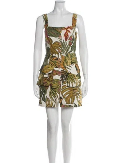 Pre-owned Farm Rio Linen Mini Dress In Multi