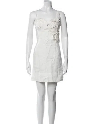 Pre-owned Farm Rio Linen Mini Dress In Multi