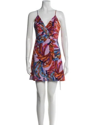 Pre-owned Farm Rio Linen Mini Dress In Multi