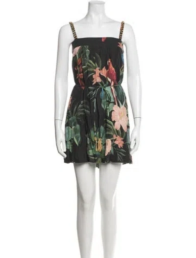 Pre-owned Farm Rio Linen Mini Dress In Multi