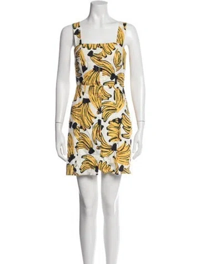 Pre-owned Farm Rio Linen Mini Dress In Multi