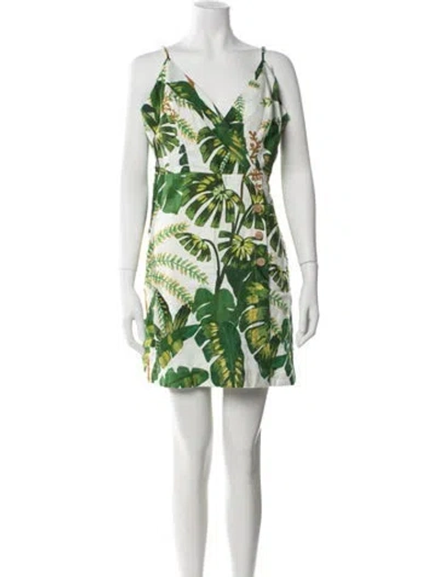 Pre-owned Farm Rio Linen Mini Dress In Neutral