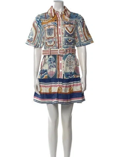 Pre-owned Farm Rio Linen Mini Dress W/ Tags In Multi
