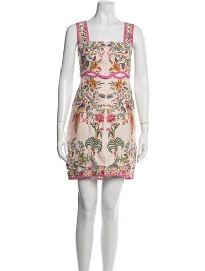 Pre-owned Farm Rio Linen Mini Dress W/ Tags In Multi