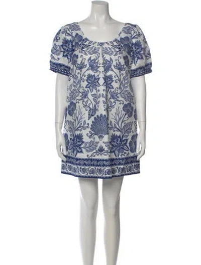 Pre-owned Farm Rio Linen Mini Dress W/ Tags In Multi