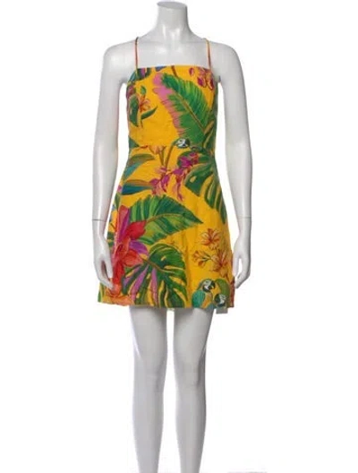 Pre-owned Farm Rio Linen Mini Dress W/ Tags In Pink
