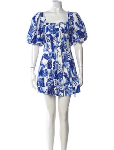 Pre-owned Farm Rio Linen Mini Dress W/ Tags In White
