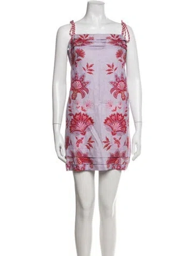 Pre-owned Farm Rio Linen Mini Dress In White