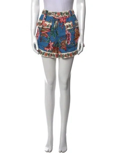 Pre-owned Farm Rio Linen Mini Shorts In Black