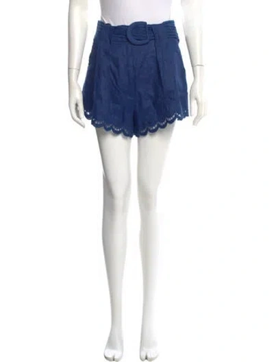 Pre-owned Farm Rio Linen Mini Shorts In Blue