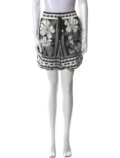 Pre-owned Farm Rio Linen Mini Shorts In Multi