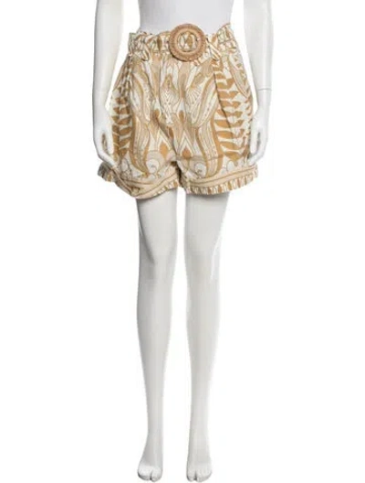 Pre-owned Farm Rio Linen Mini Shorts In Multi