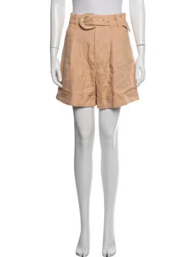 Pre-owned Farm Rio Linen Mini Shorts In Neutrals