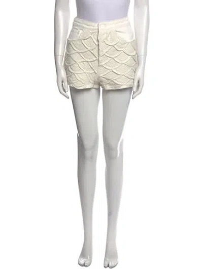 Pre-owned Farm Rio Linen Mini Shorts W/ Tags In White