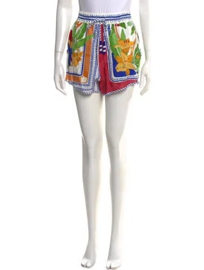 Pre-owned Farm Rio Linen Mini Shorts W/ Tags In Yellow