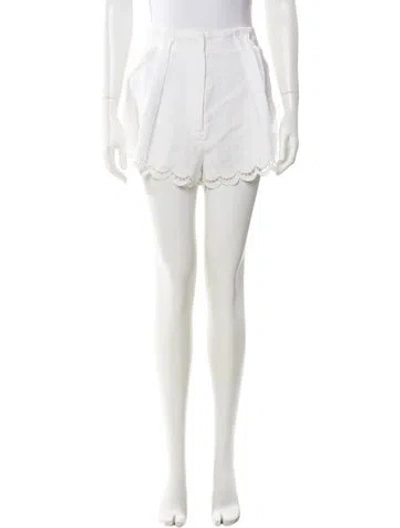 Pre-owned Farm Rio Linen Mini Shorts In White