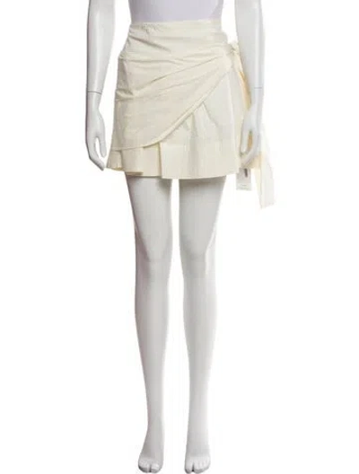 Pre-owned Farm Rio Linen Mini Skirt In Neutral