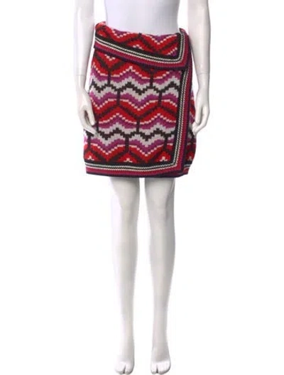 Pre-owned Farm Rio Linen Mini Skirt In Pink