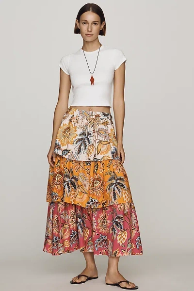 Farm Rio Linen Mixed Floral Mini Dress In Multi
