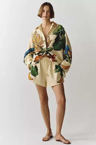 FARM RIO LINEN PRINTED SHORTS