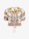 Farm Rio Delicate Forest Scarves Blouse